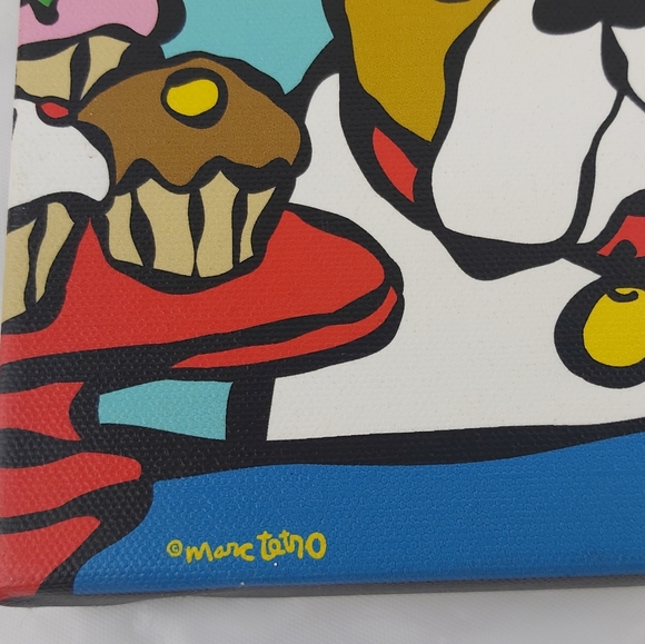 - Marc Tetro 2008 cupcakes dog print on canvas - Picture 2 of 14